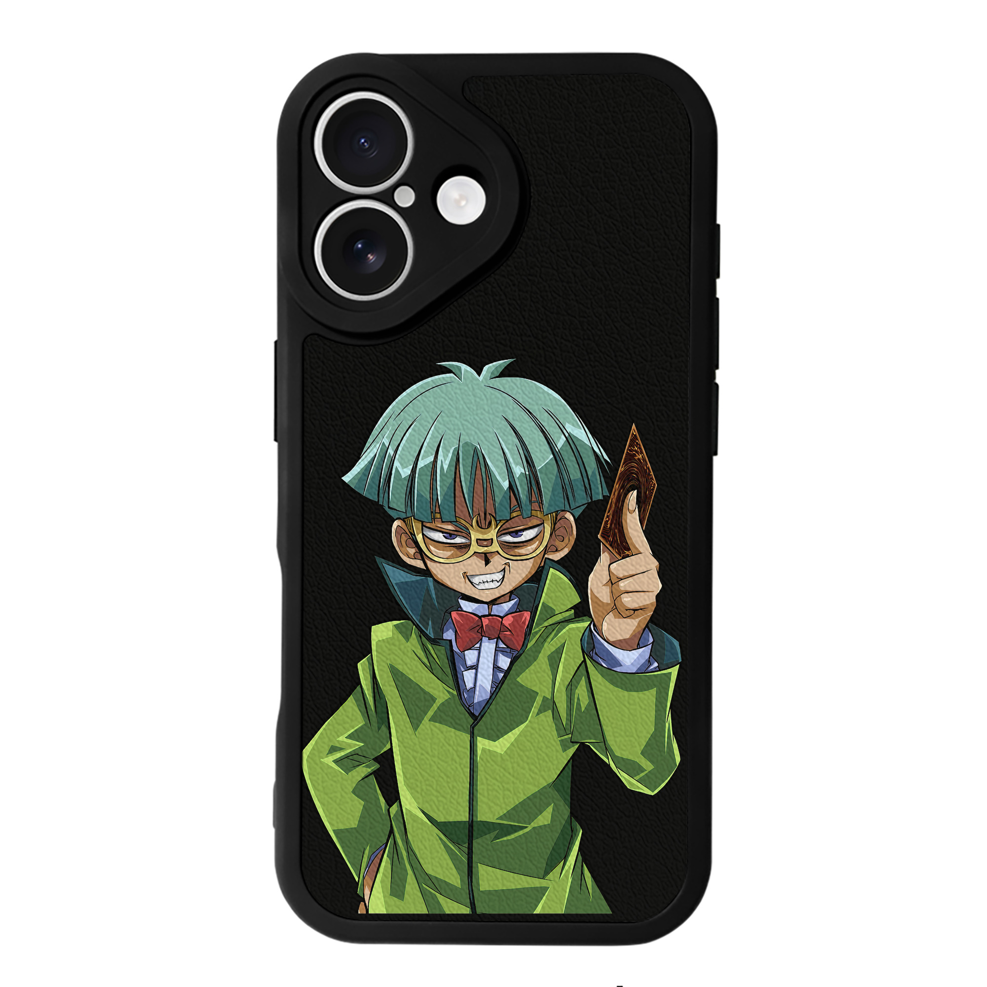 （画像用） 遊☆戯☆王 Yu-Gi-Oh! 【iPhone 16シリーズ対応】シリコンスマホケース（レザー調） 材質：シリコン